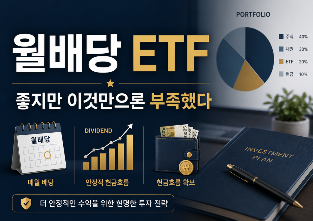 월배당 ETF는 매달 분배금이 들어오는 장점이 있지만 생활비를 만들기에는 아직 부족하다는 투자 경험 정리 썸네일