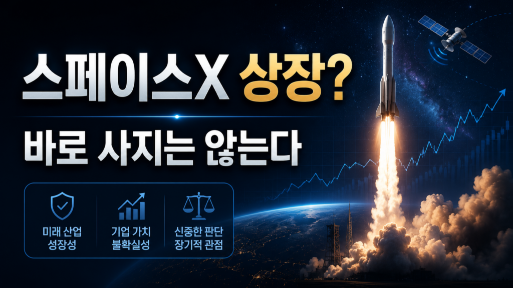 스페이스X 상장 기대감과 우주산업 투자 매력을 보되 상장 직후 매수는 조심하겠다는 투자 기록 썸네일