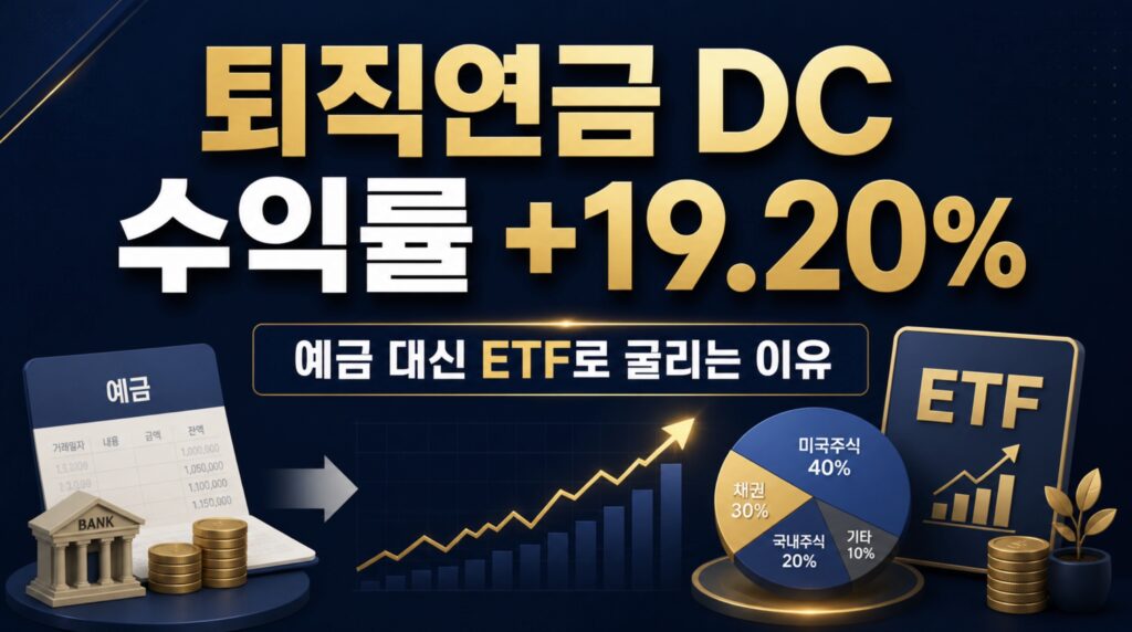 퇴직연금 DC 계좌에서 예금 대신 ETF로 운용한 수익률과 포트폴리오 전략 정리