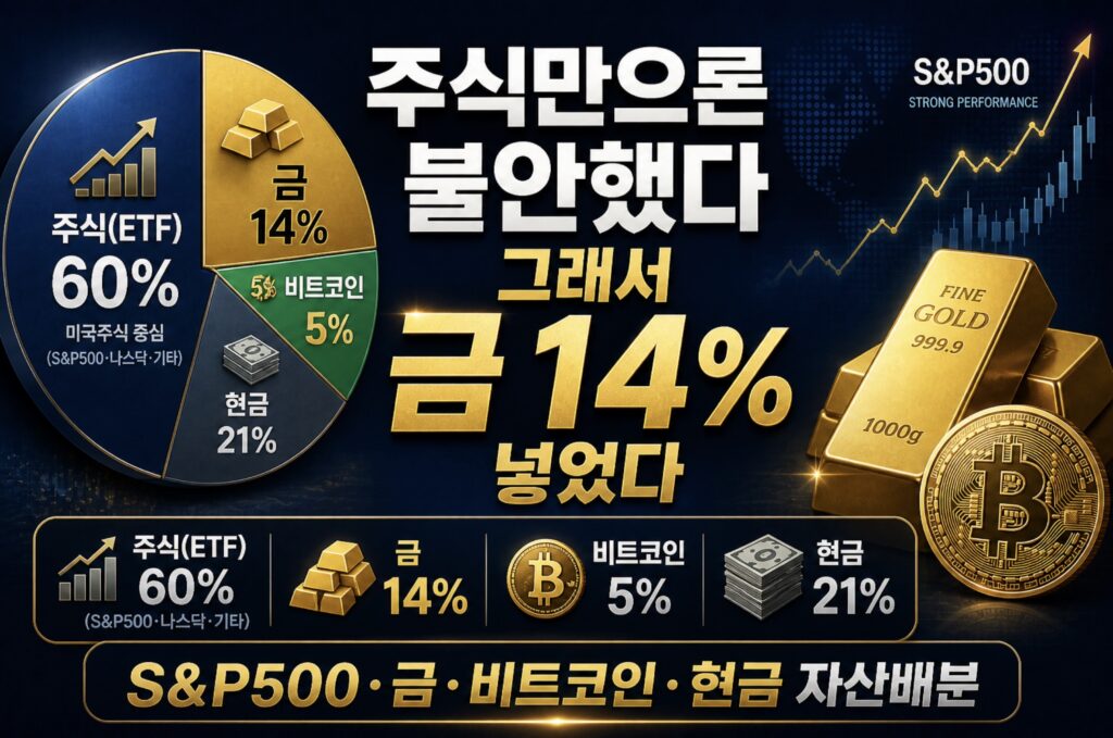 S&P500, 금, 비트코인으로 구성한 포트폴리오 자산배분 전략 정리