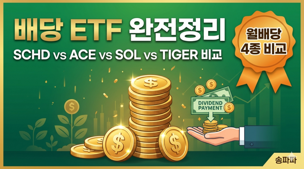 배당 ETF SCHD ACE SOL TIGER 비교
