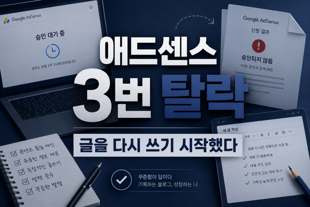 애드센스 가치 없는 콘텐츠 불승인 후 블로그 글을 리라이팅하기 시작한 경험 정리